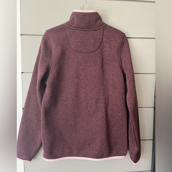 LL Bean Women's Raisin Brown Pullover Quarter Snap Sweater Fleece Size XS EUC - Picture 2 of 7